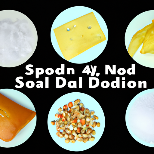 Which foods are naturally high in sodium and should be consumed in moderation?